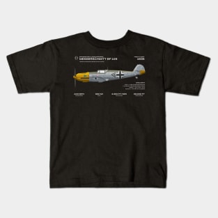 Messerschmitt bf 109 luftwaffe aircraft fighter plane Kids T-Shirt